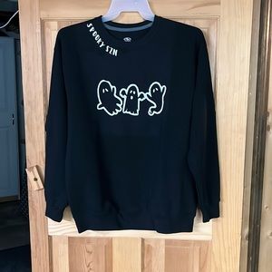 Black spooky season crewneck